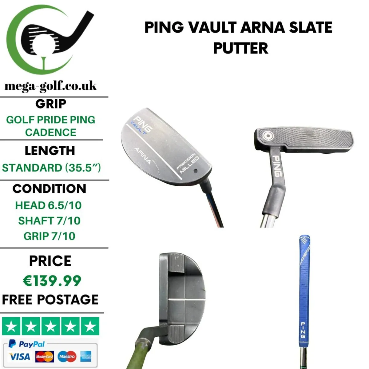 Ping Vault Arna Slate Putter / 35.5'' - Image 1