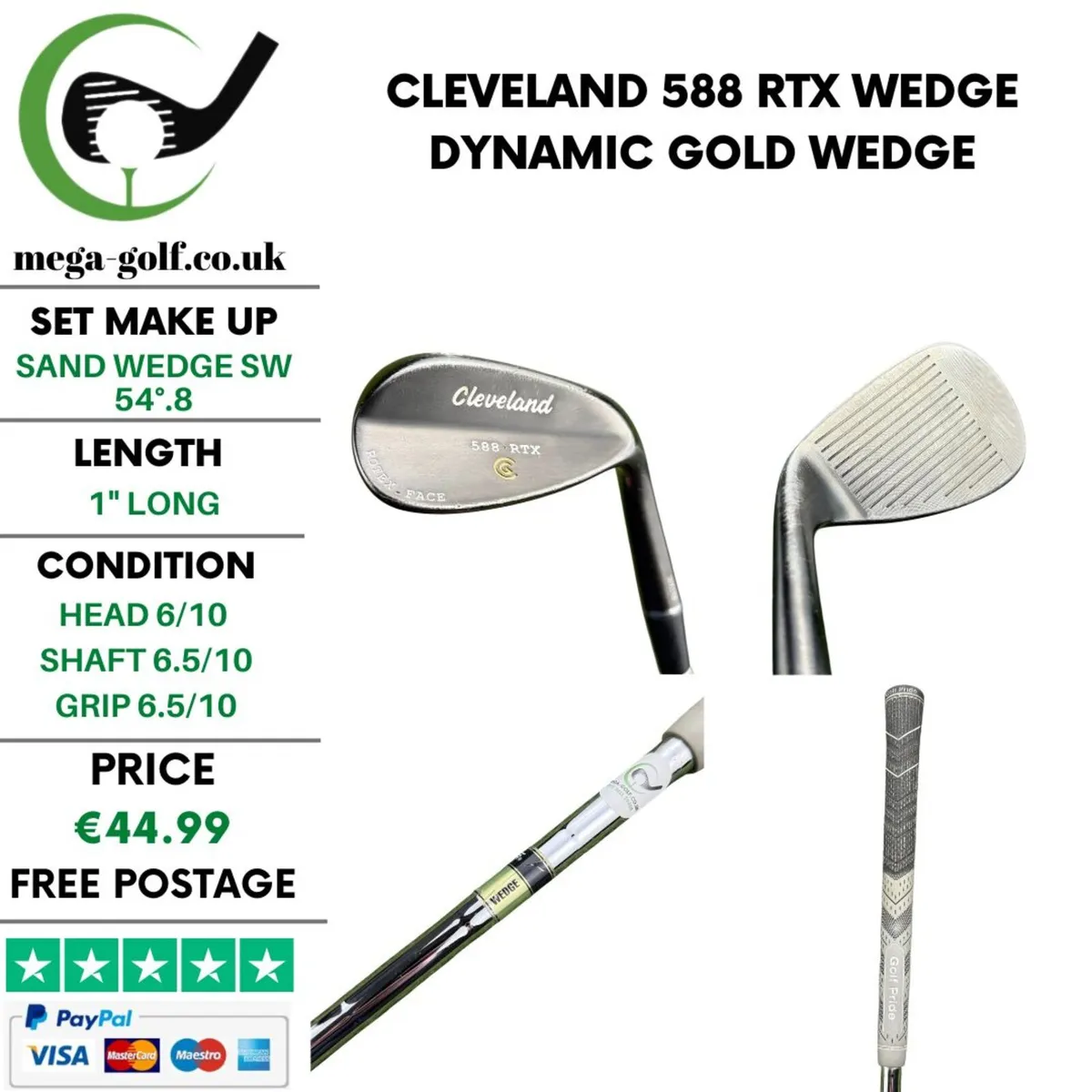 Cleveland 588 RTX Wedge Sw 54°.8 / Wedge - Image 1