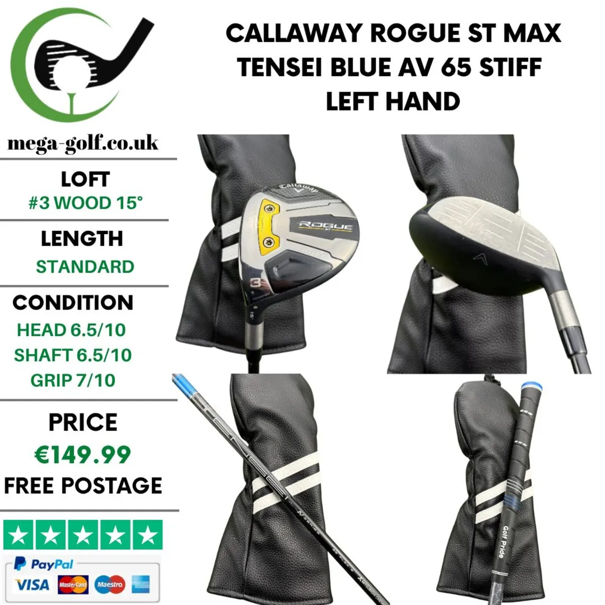 Callaway Rogue ST Max #3 Wood 15° / Stiff - Image 1