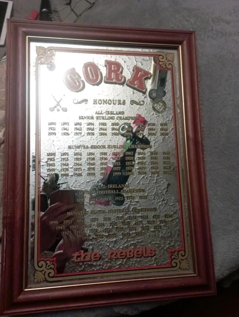 CORK GAA MEMORABILIA DECORATIVE MIRROW - Image 2