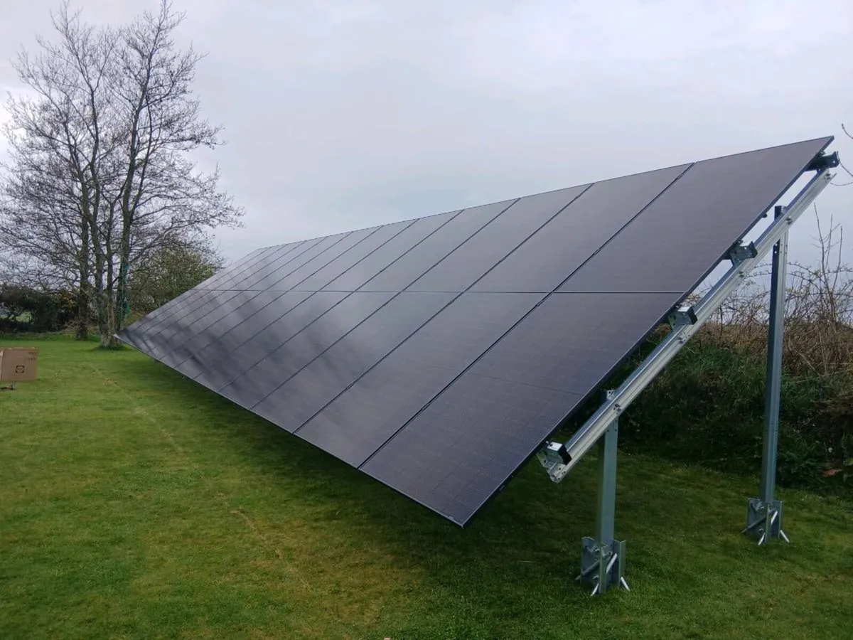 DIY ground mount kit 18 panels 5kw inv.15kw bat - Image 1