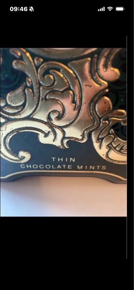 Vintage After Eight Clock Shaped Metal Box - Image 3