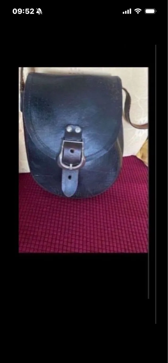 Vintage Leather Army Shoulder Bag - Image 1
