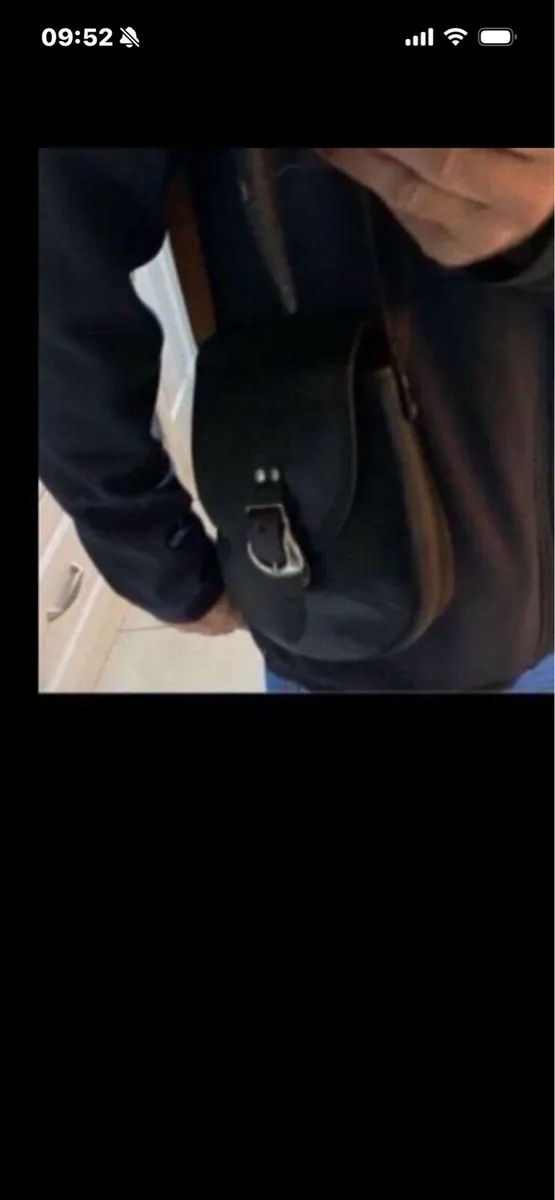 Vintage Leather Army Shoulder Bag - Image 2