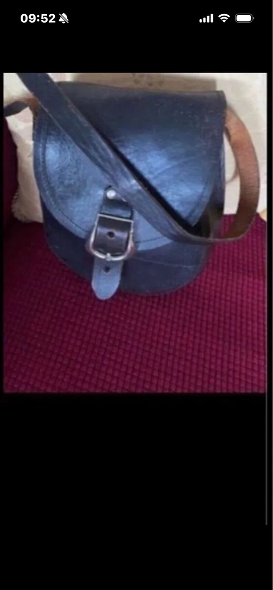 Vintage Leather Army Shoulder Bag - Image 3