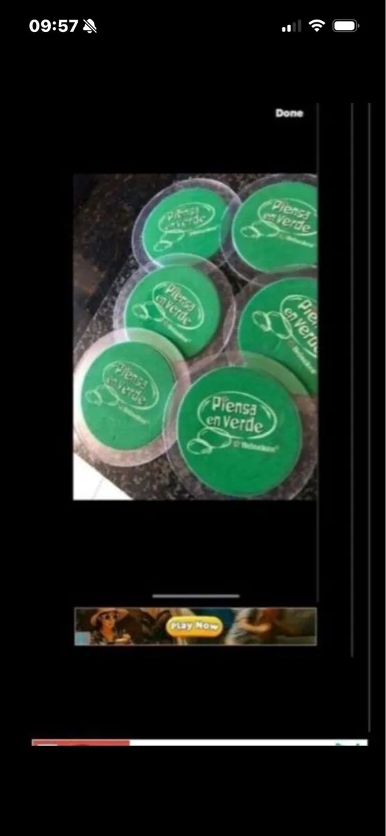 Think Green Heineken Coasters (6) - Image 1