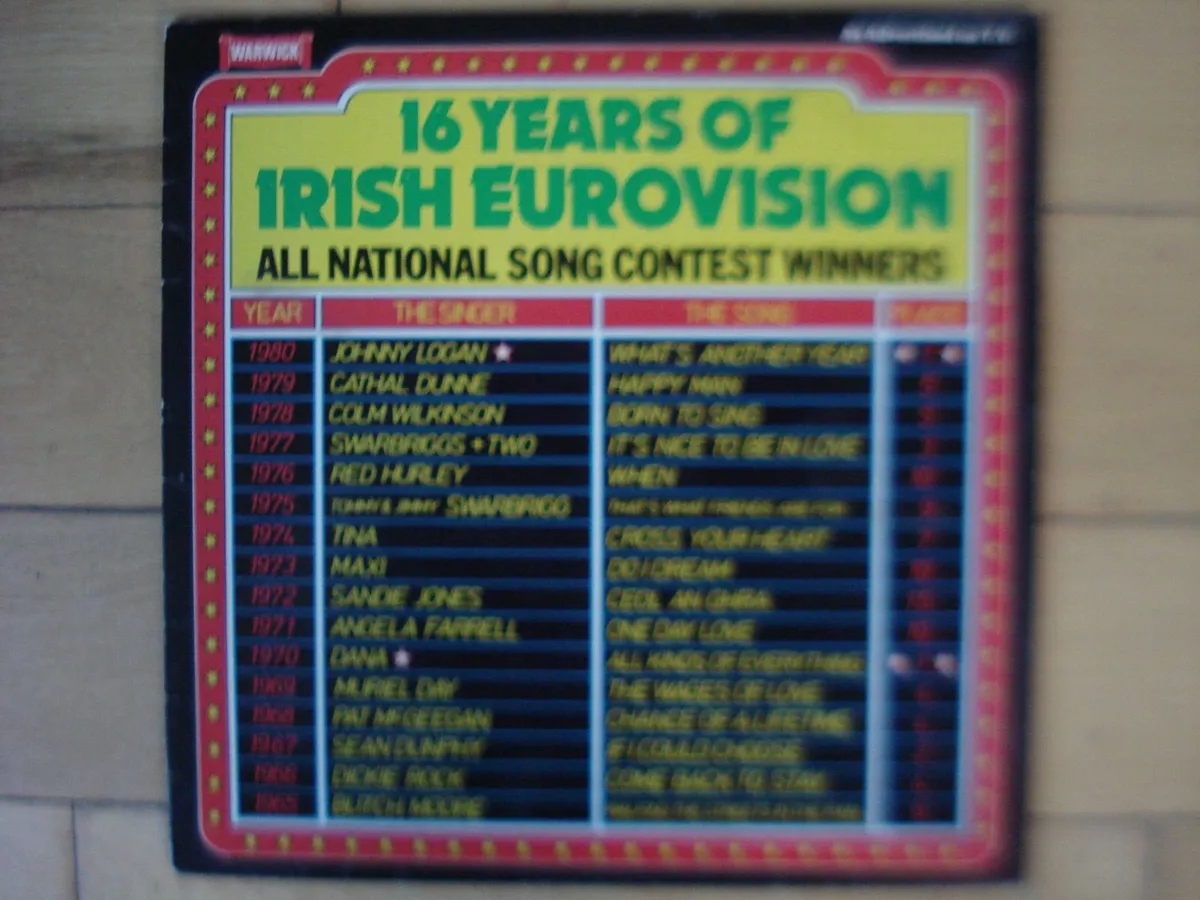 RARE 16 YEARS OF IRISH EUROVISION  1965-1980. LP. - Image 1