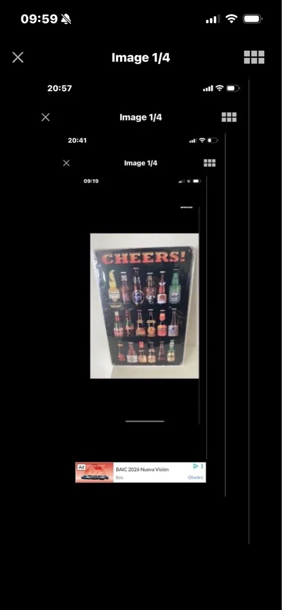 Bar Beers Metal Sign - Image 1