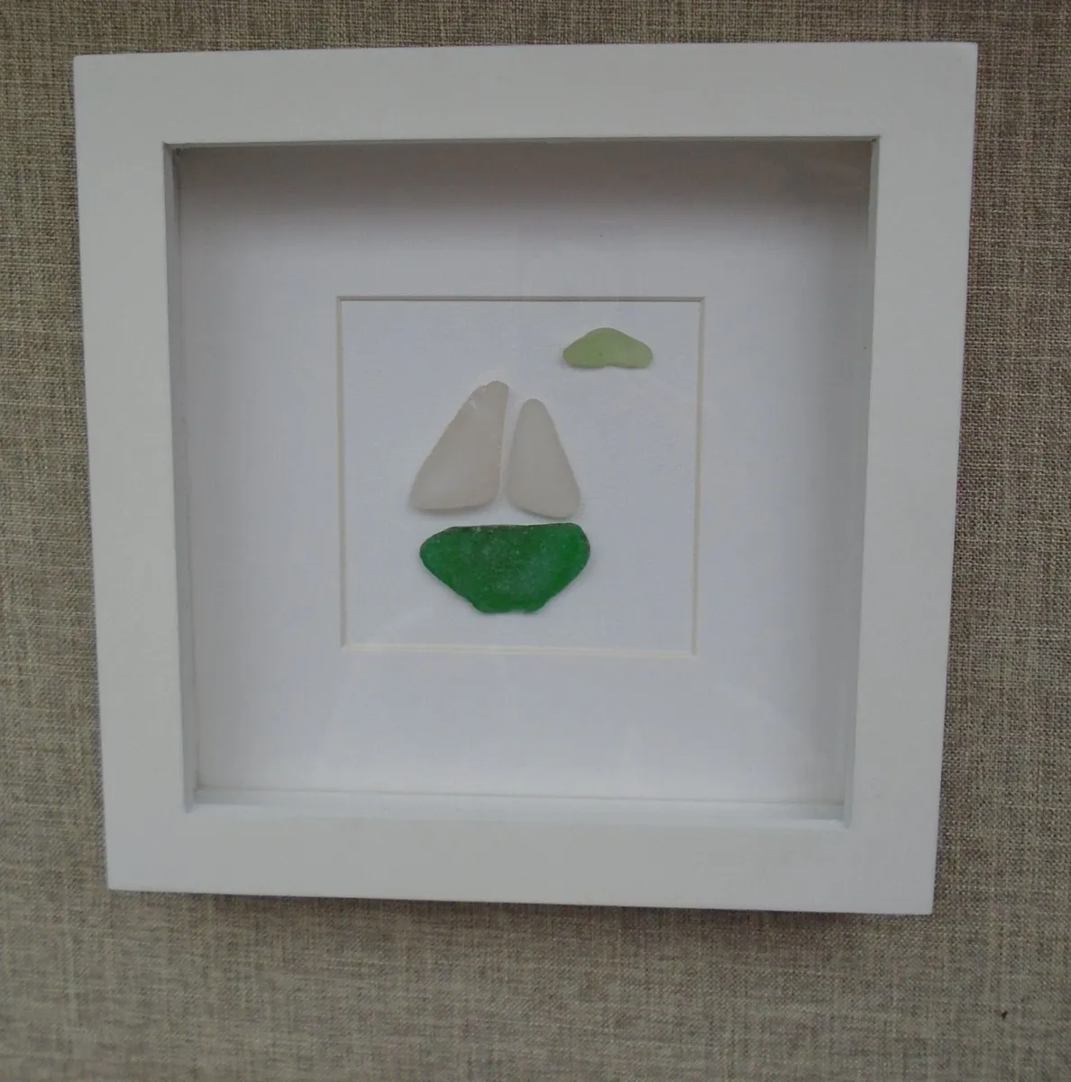 Sea glass picture, Home decor, Frames, Gift - Image 1