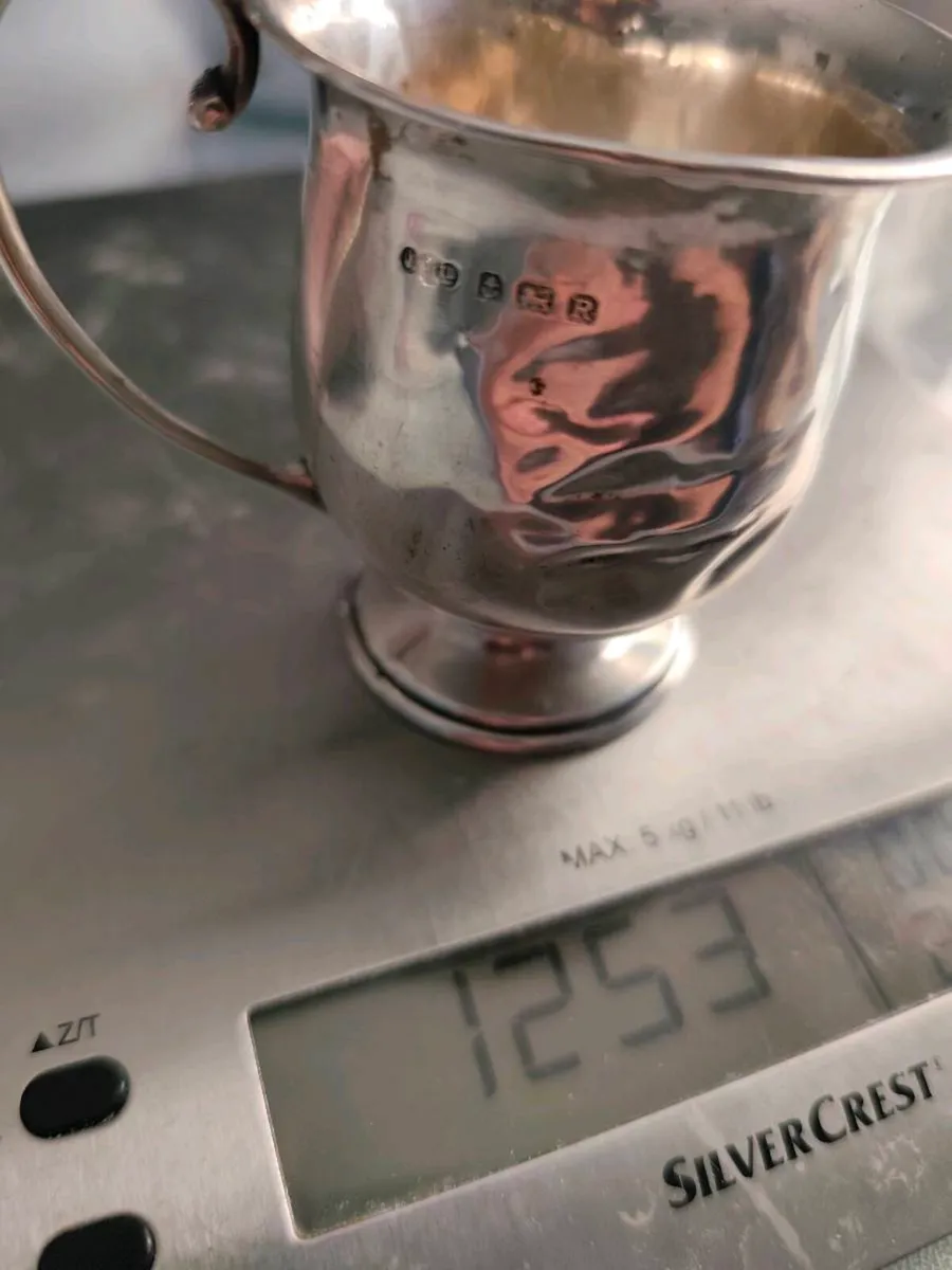 Sterling silver antique christening cup 50g - Image 3