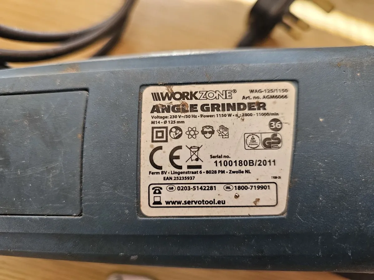 Angle grinder Workzone 125mm Disc 1150W 5" - Image 3