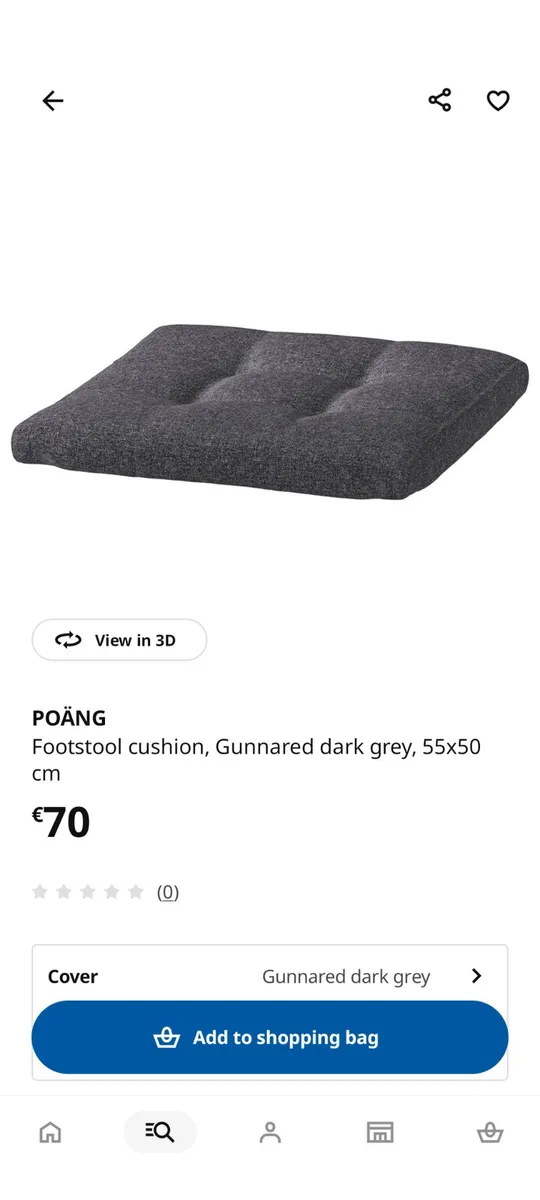 IKEA POÄNG chair and footstool cushions - Image 2