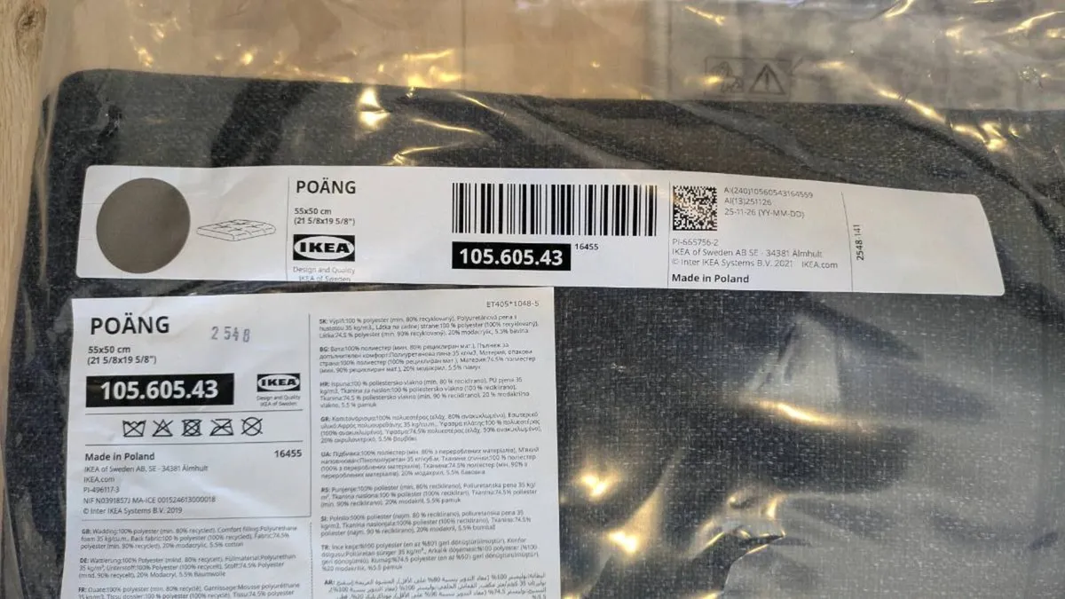 IKEA POÄNG chair and footstool cushions - Image 4