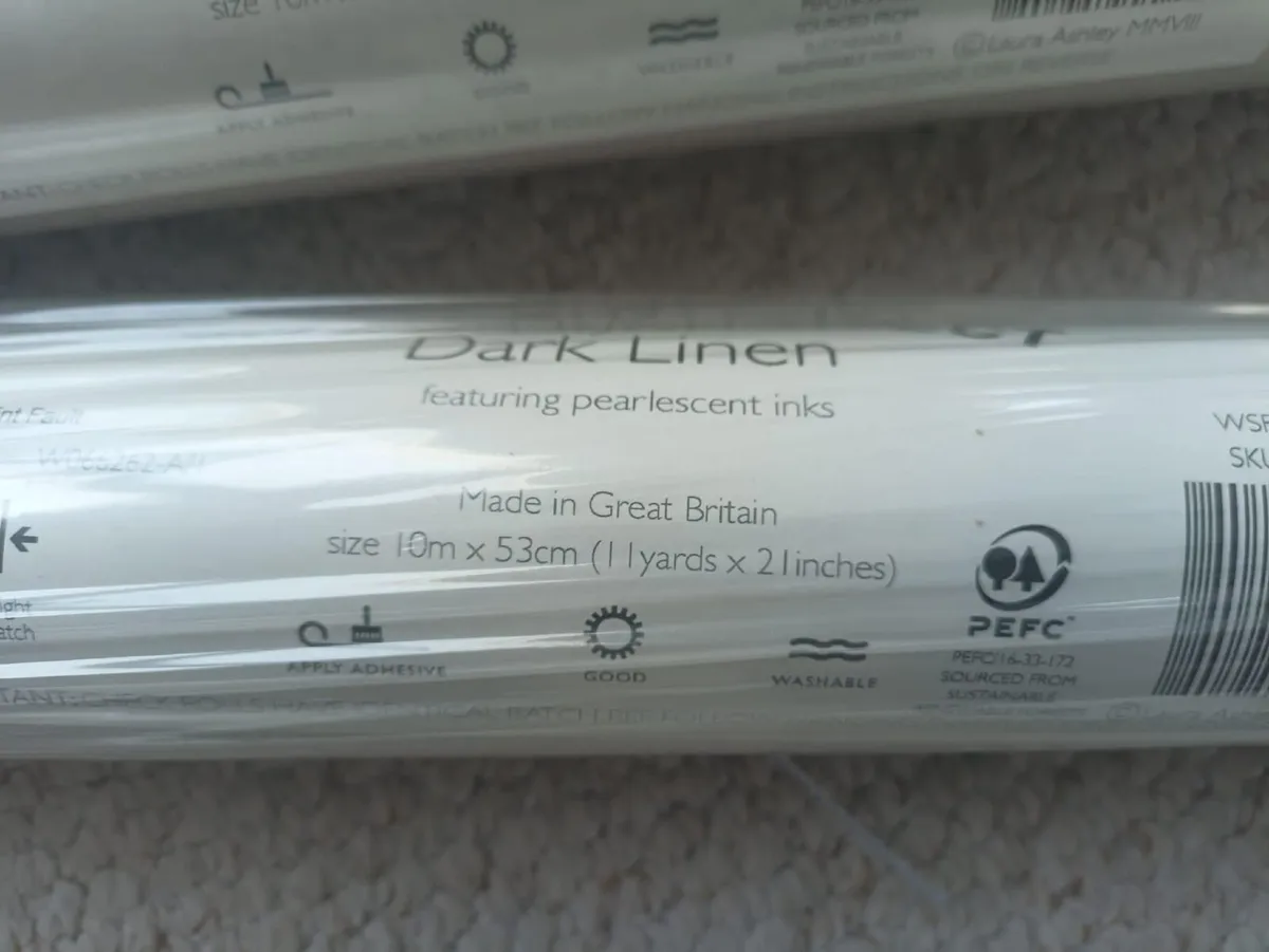 Laura Ashley Blyth Wallpaper – Dark Linen - Image 2