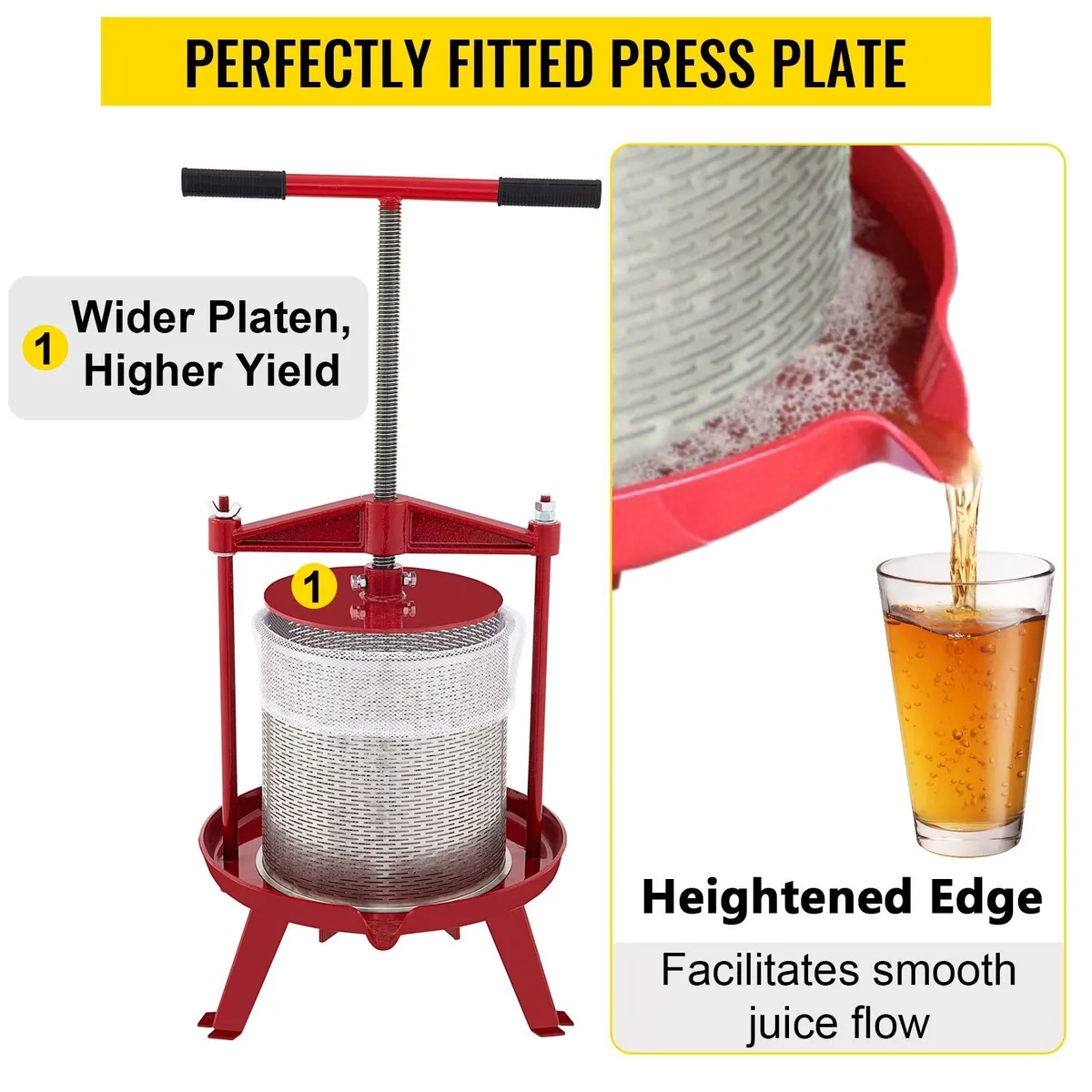 Cast Iron Grape Presser 14L Manual Fruit Wine - Image 1