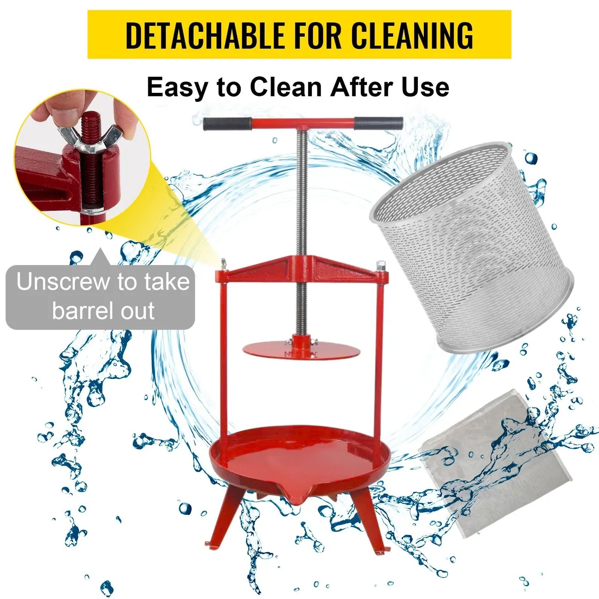 Cast Iron Grape Presser 14L Manual Fruit Wine - Image 2