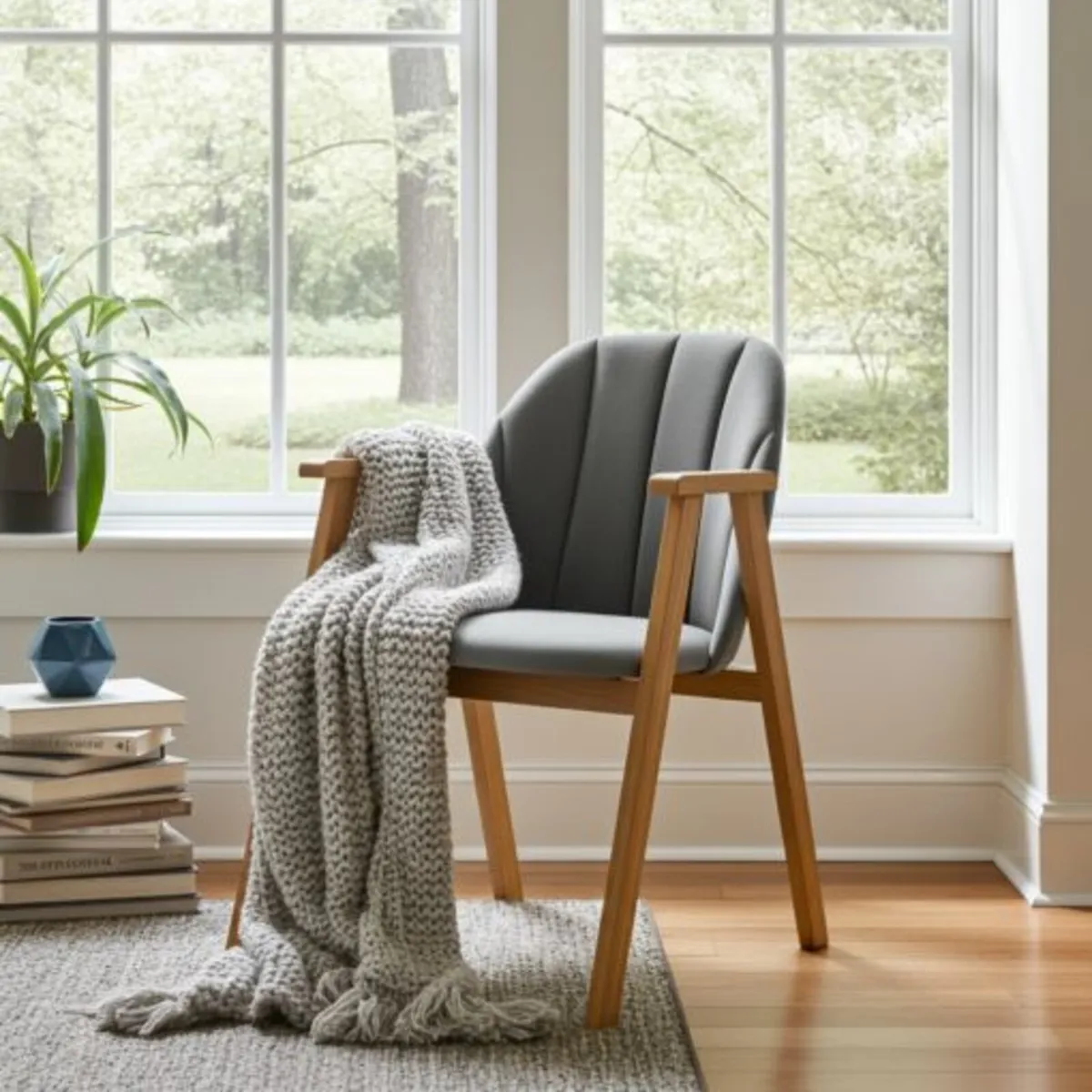 Modern Beech Dining Chair - Image 2