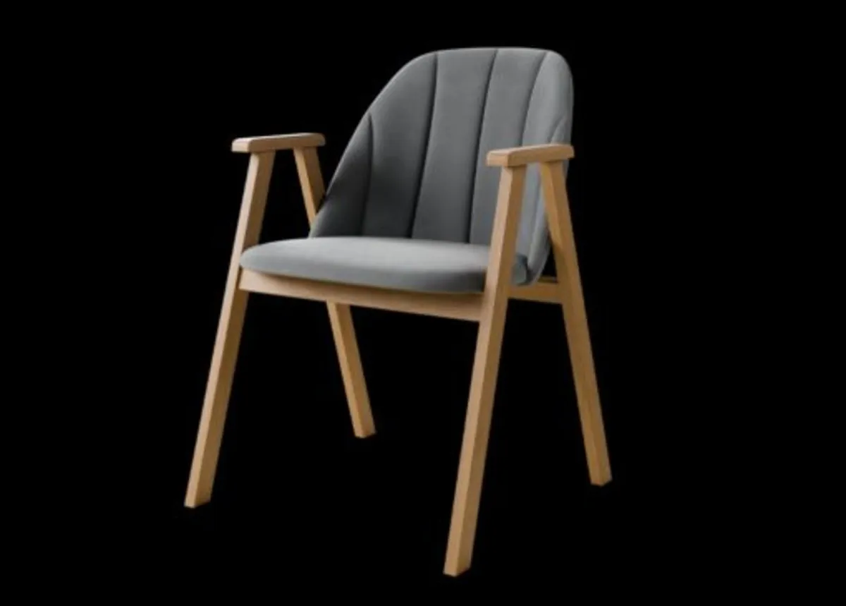 Modern Beech Dining Chair - Image 3