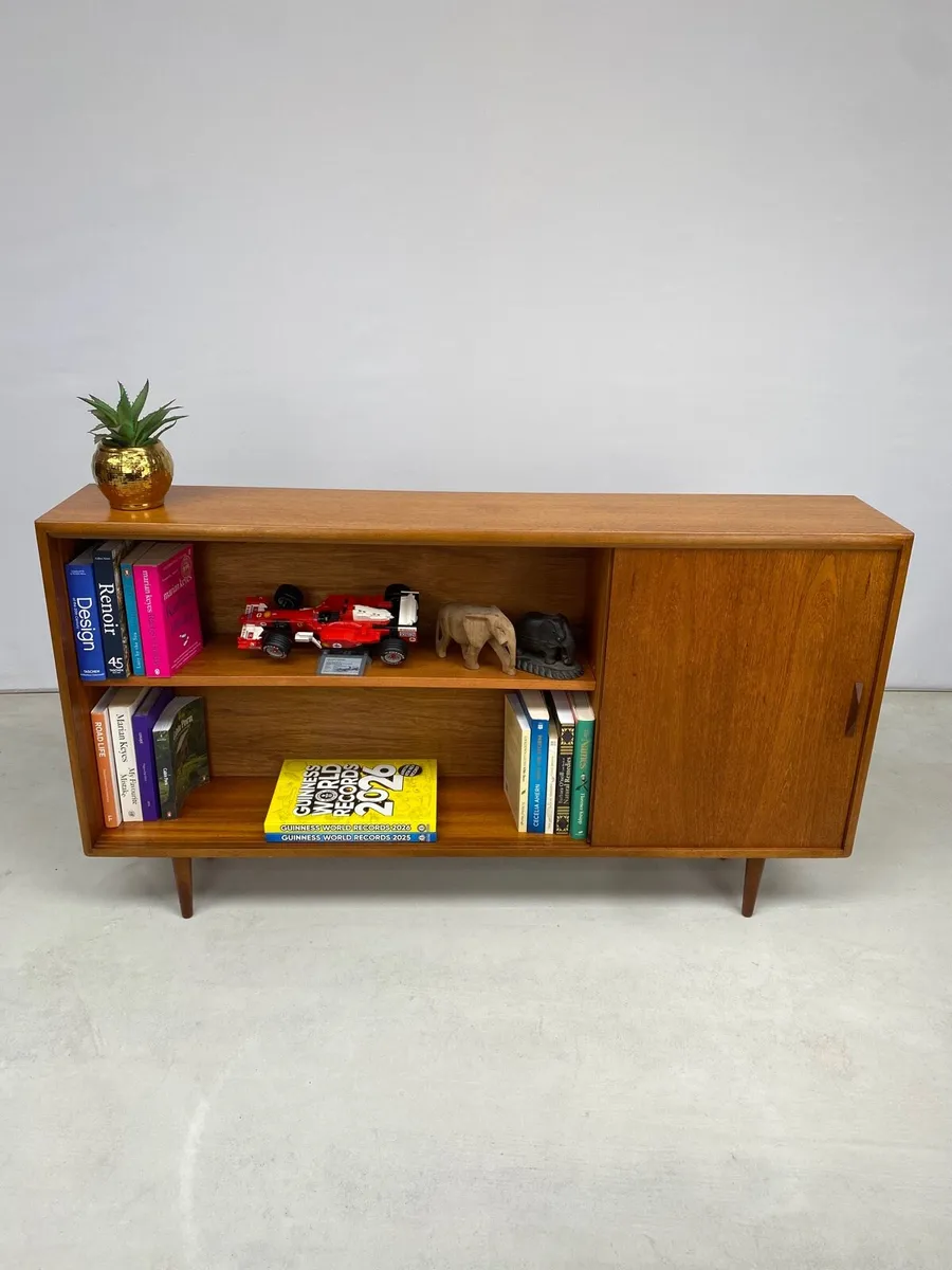 Superb Mid Century Danish Bookcase Cabinet - Image 2
