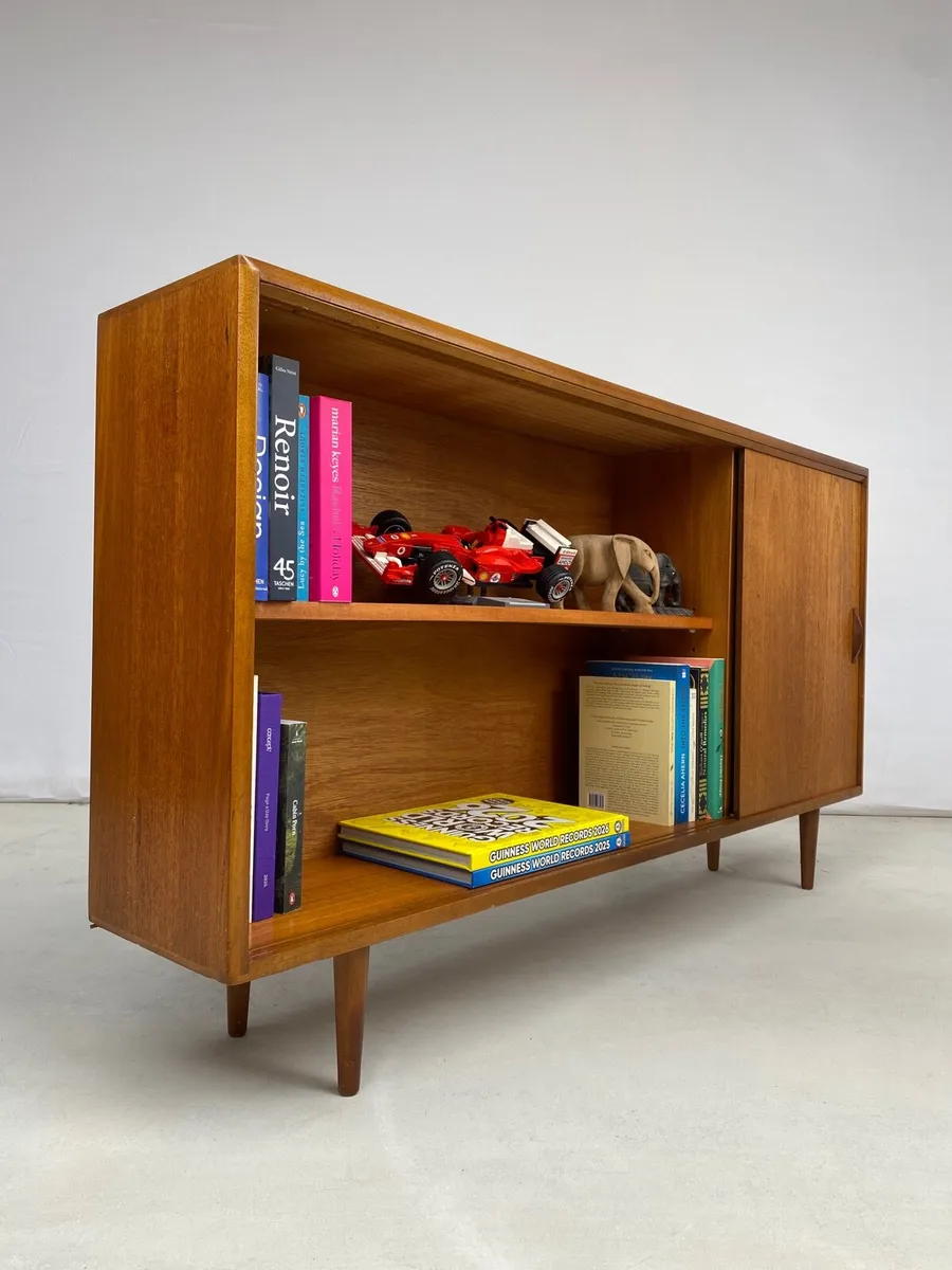 Superb Mid Century Danish Bookcase Cabinet - Image 3
