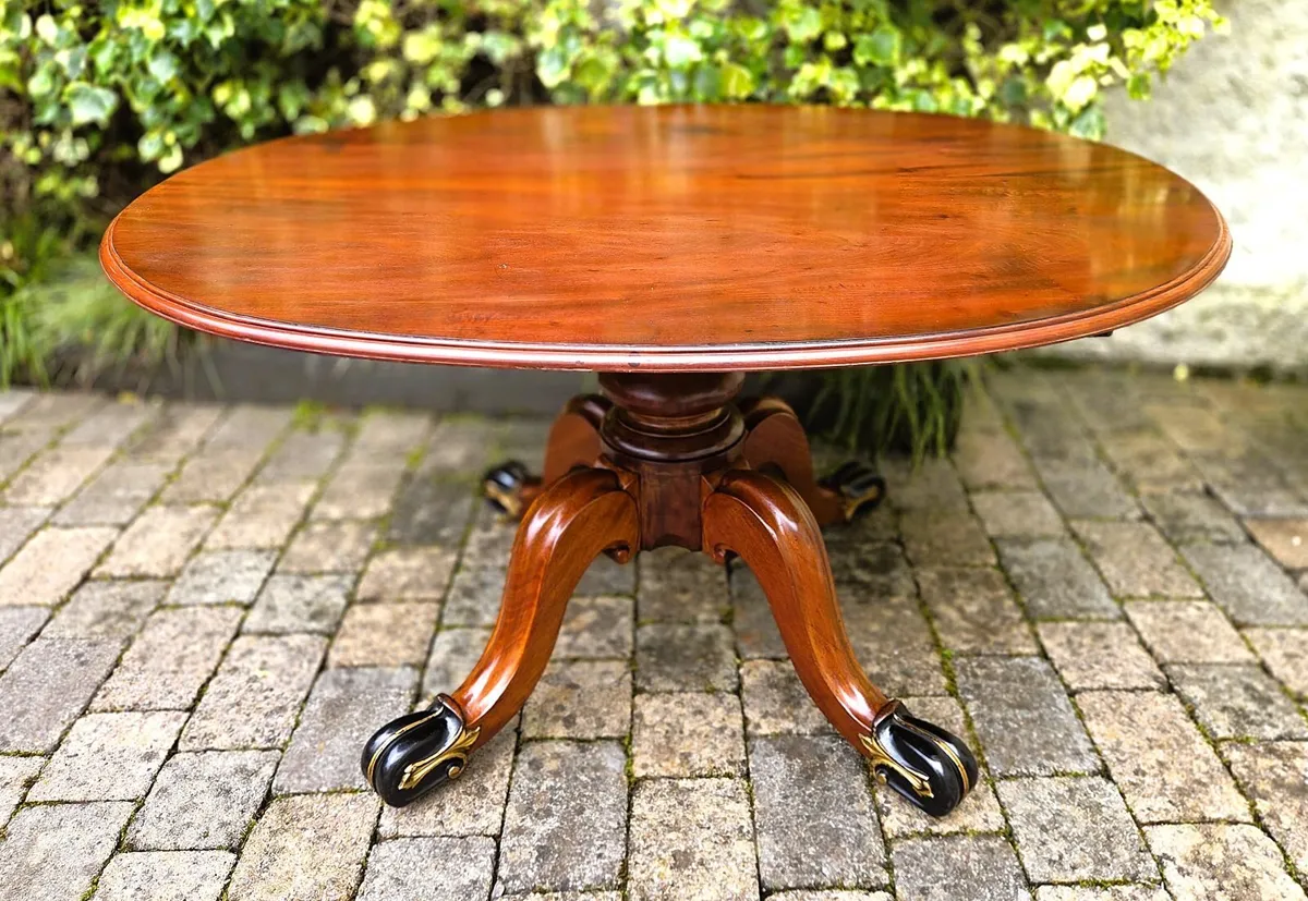 Victorian Flip Top Table- Circa 1870 - Image 1