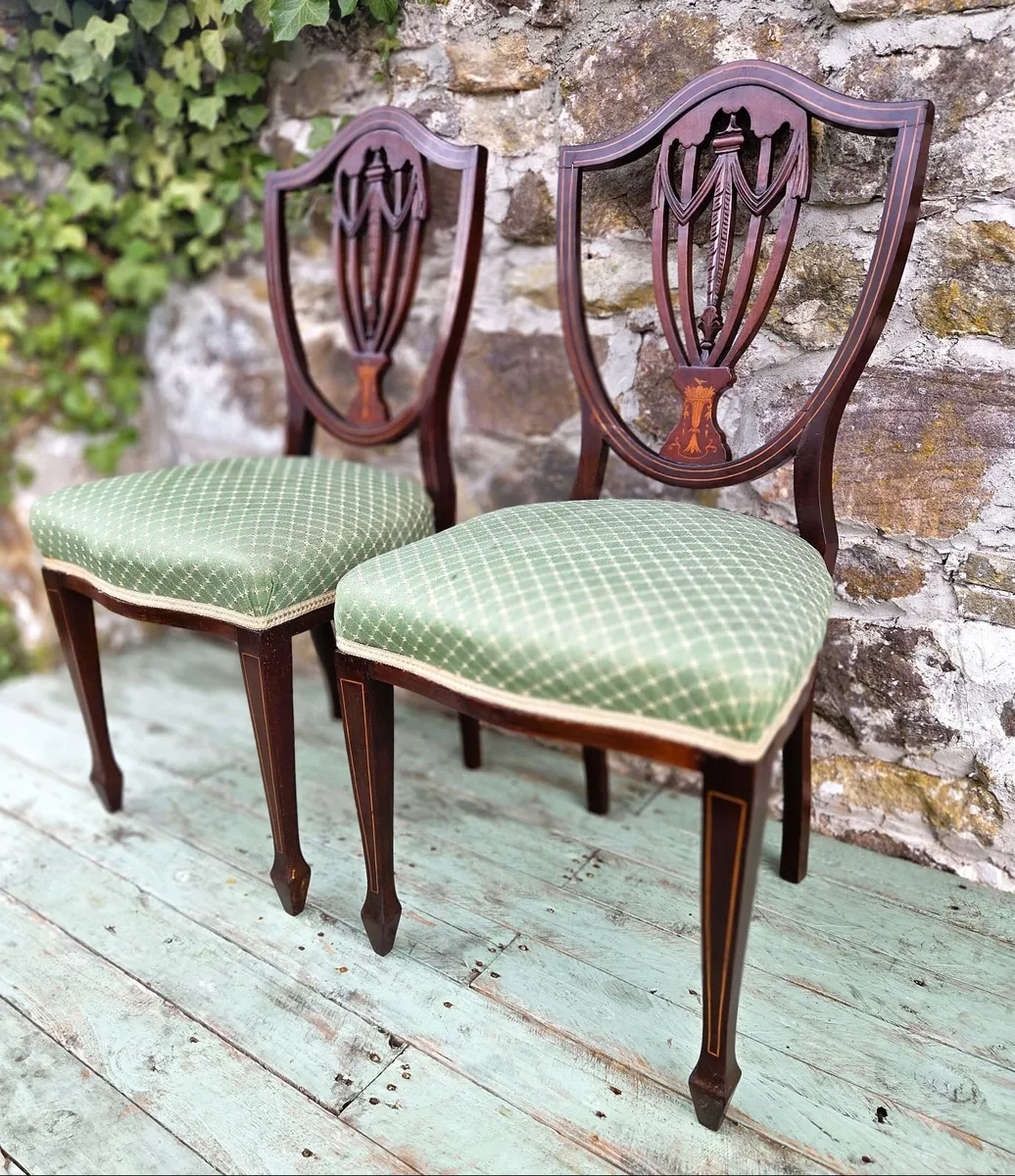 Pair of Edwardian Chairs- Circa 1905 - Image 2