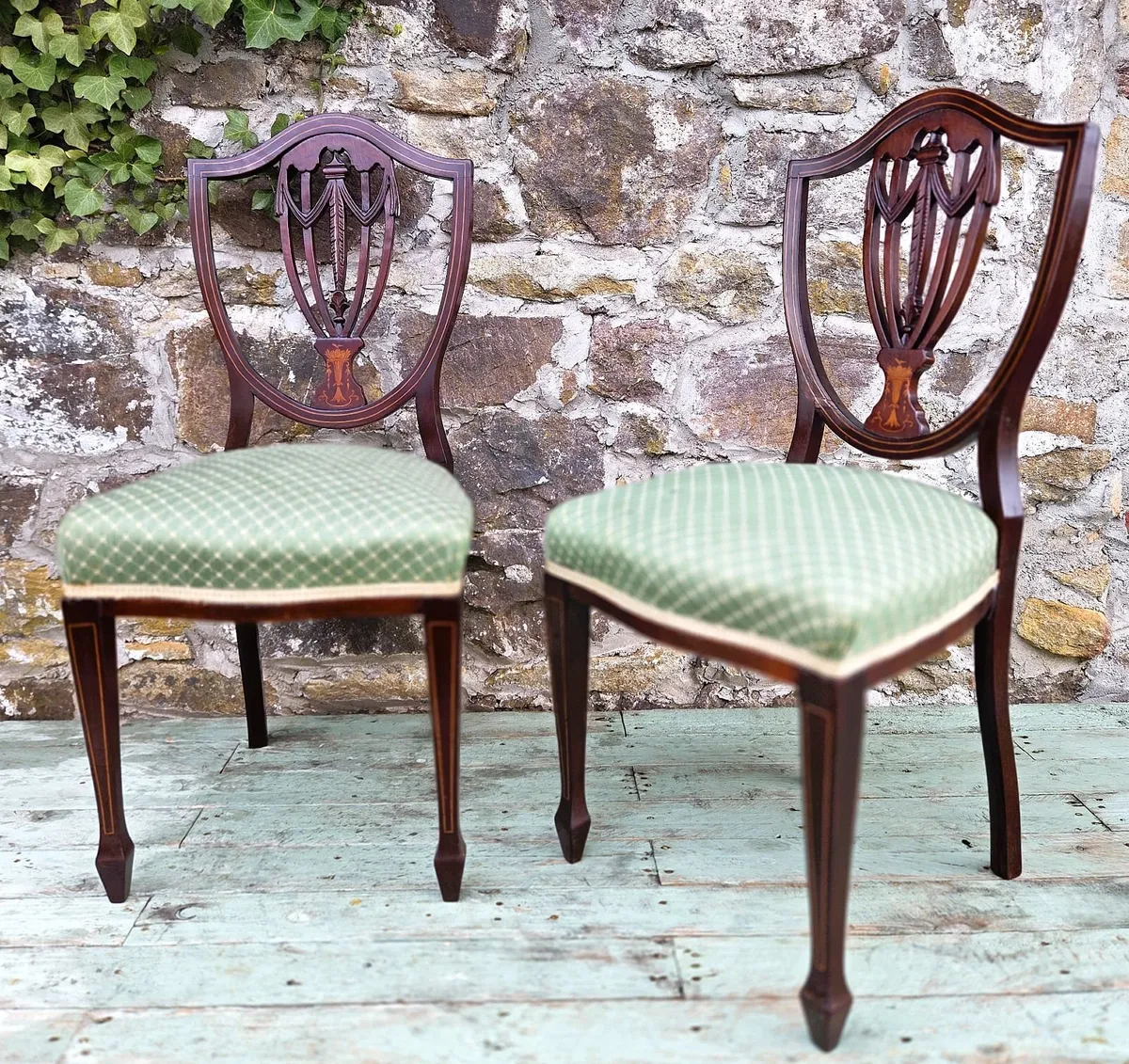 Pair of Edwardian Chairs- Circa 1905 - Image 4