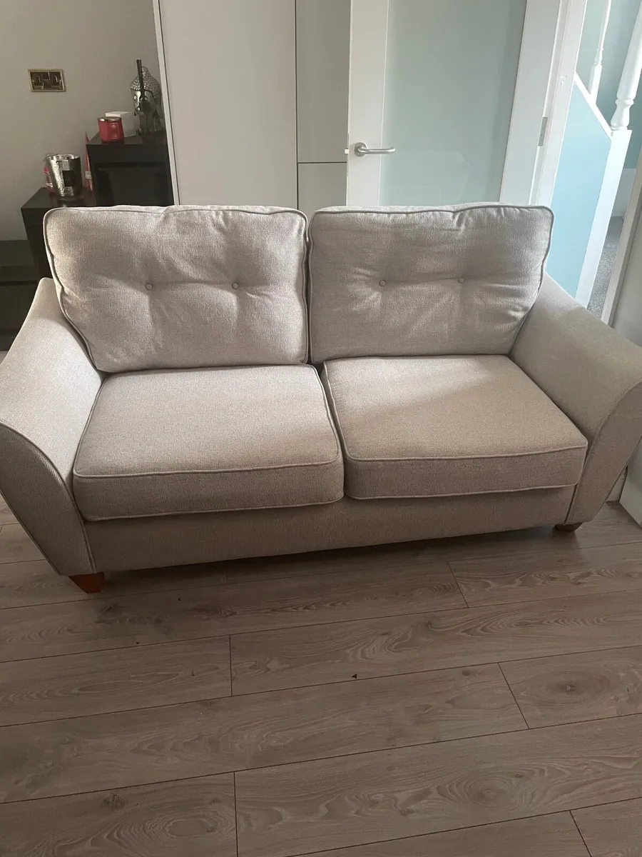 Grey 3 seater and 2 seater sofas - Image 3