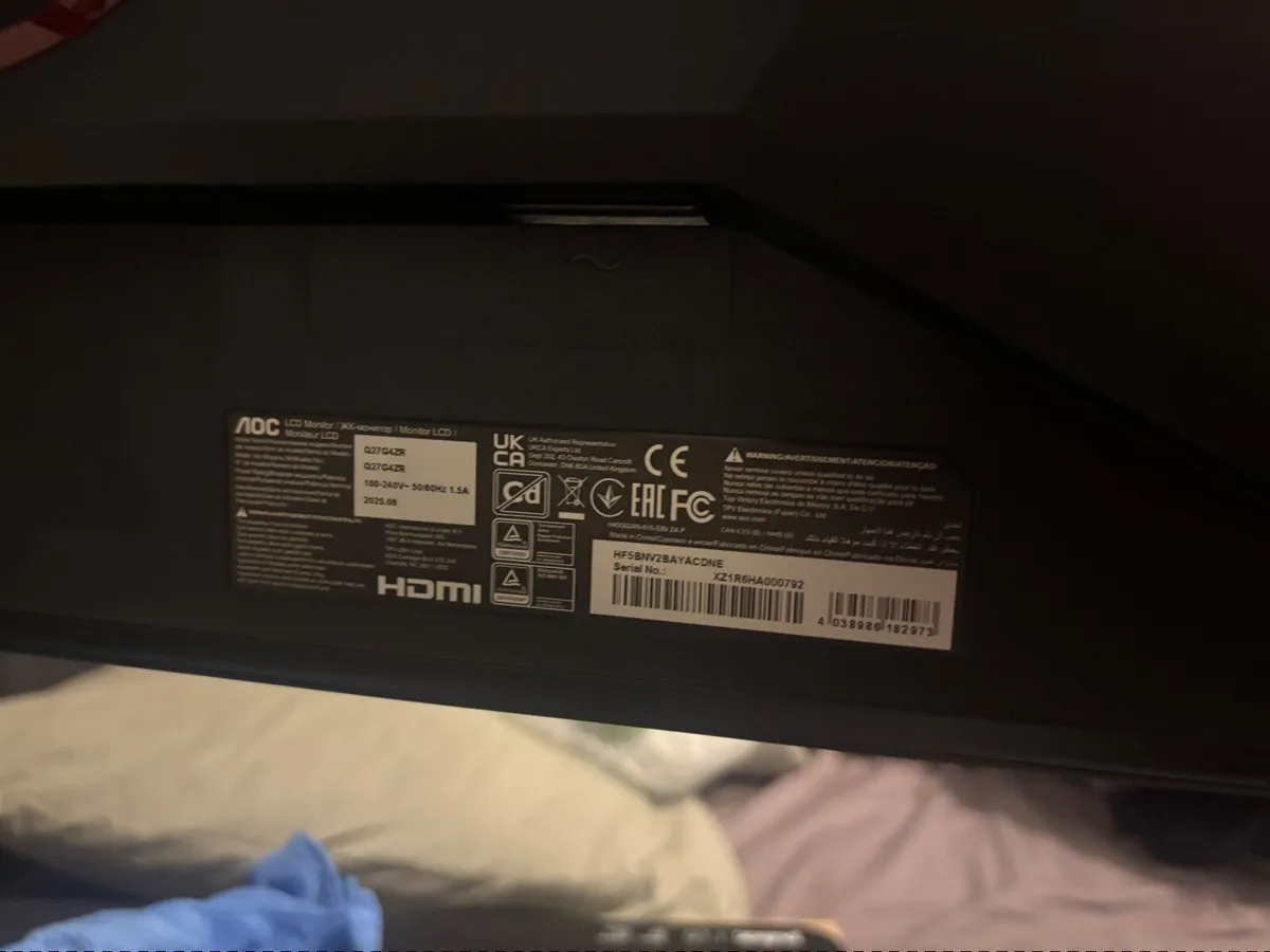 AOC Q27G4ZR QHD 27’ Gaming monitor - Image 2