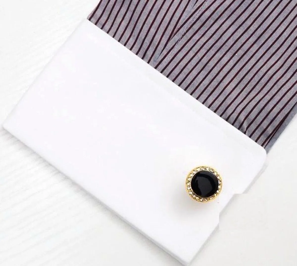 Gold Tone Cuff links for men - Image 3