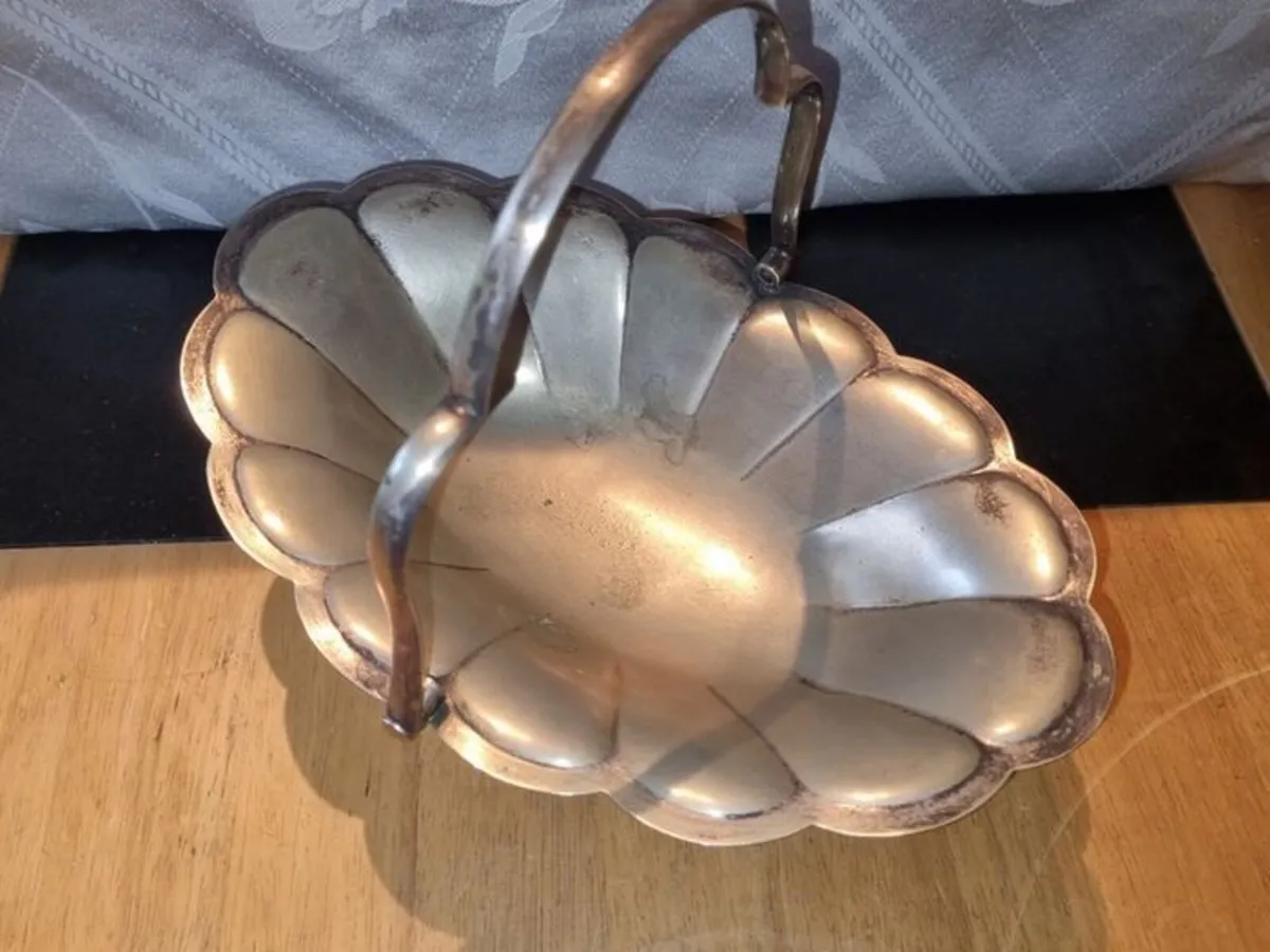 Silver Plated Fruit Basket - Image 4