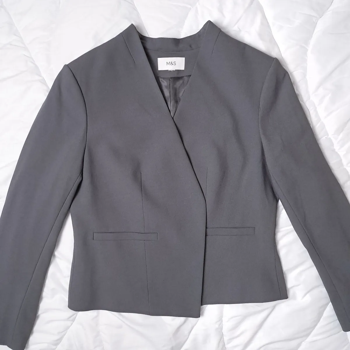Marks & Spencer Grey Open Front Blazer 14UK/42EU - Image 3