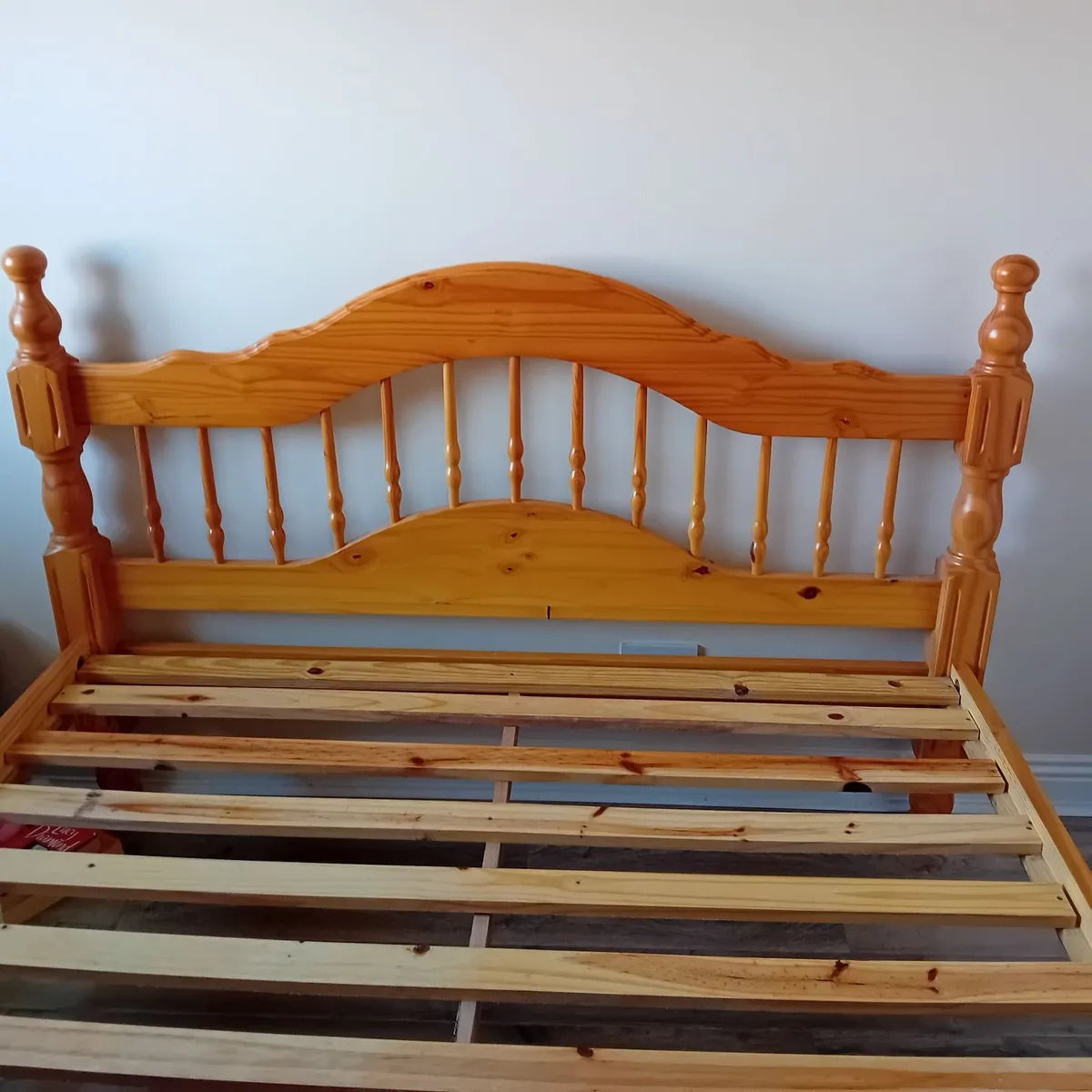 King size wooden bed frame - Image 1
