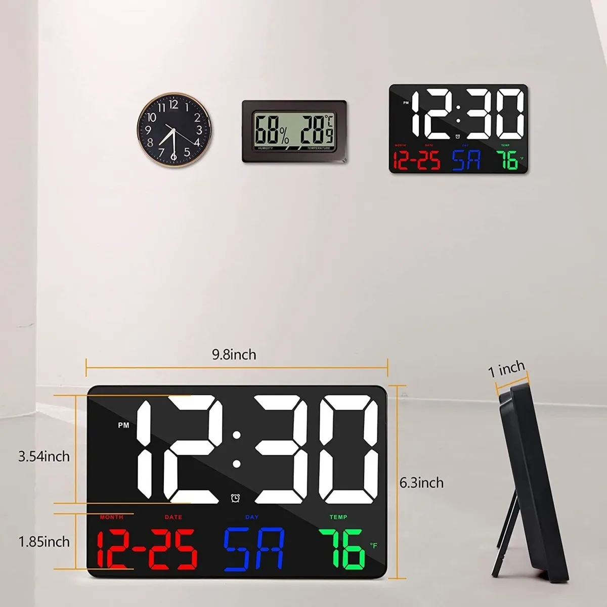 Digital Large LED Display Clock with Calendar - Image 3