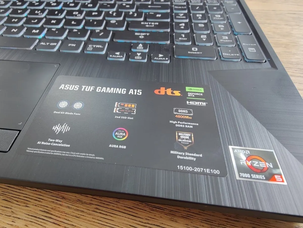 ASUS TUF Gaming Laptop Ryzen/GeForce RTX/16GB DDR5 - Image 3