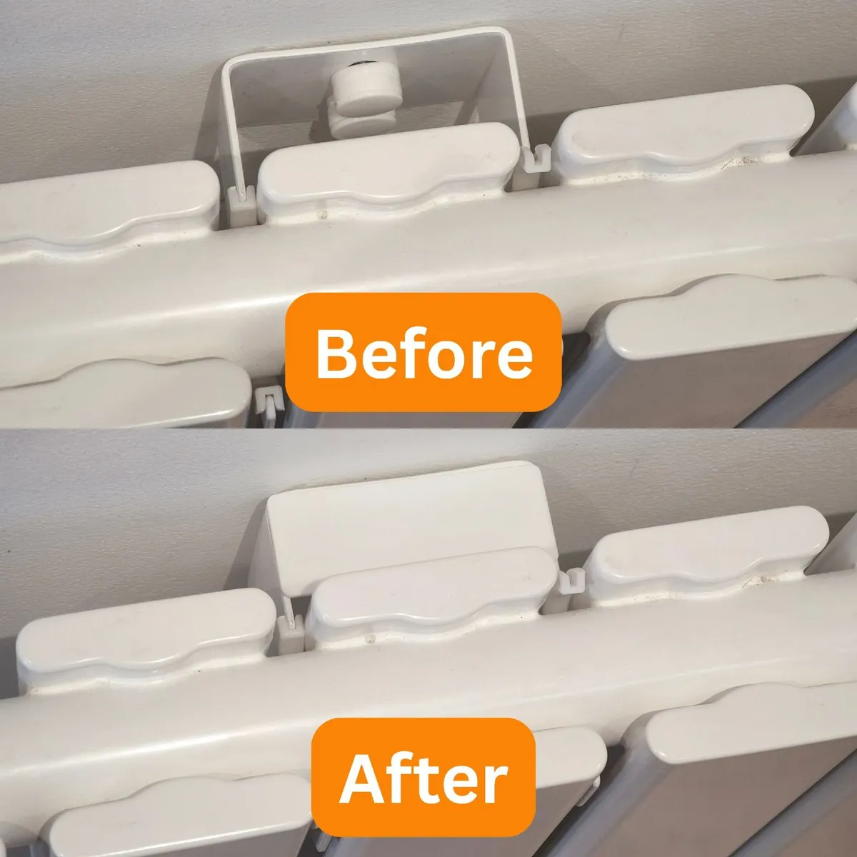 Milano Radiator Rail Fixing Cover, Snap-On Fit - Image 1