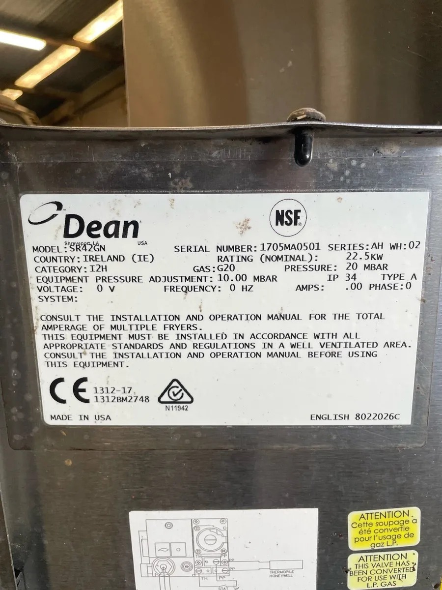 Dean Deep Fryer (Nat Gas) - Image 2