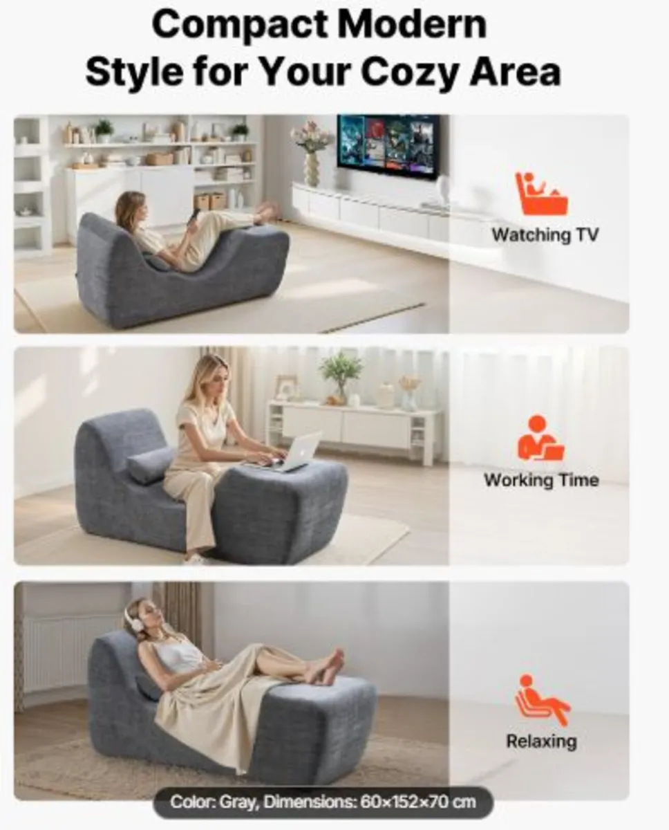 Yoga Chair Chaise, Ergonomic Chaise Lounge Chair - Image 3