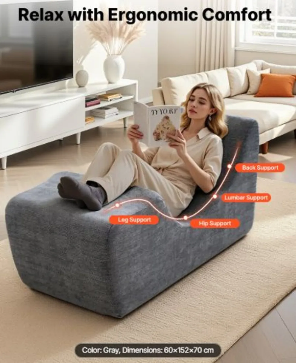 Yoga Chair Chaise, Ergonomic Chaise Lounge Chair - Image 2