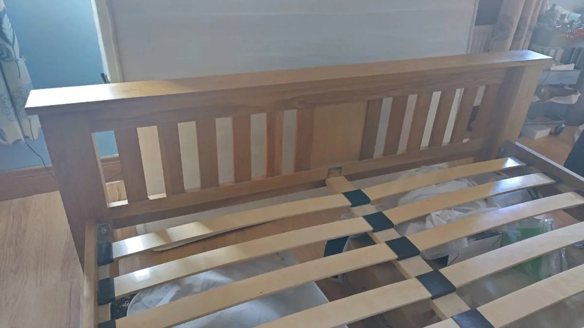 Solid wood king size bed frame - Image 4