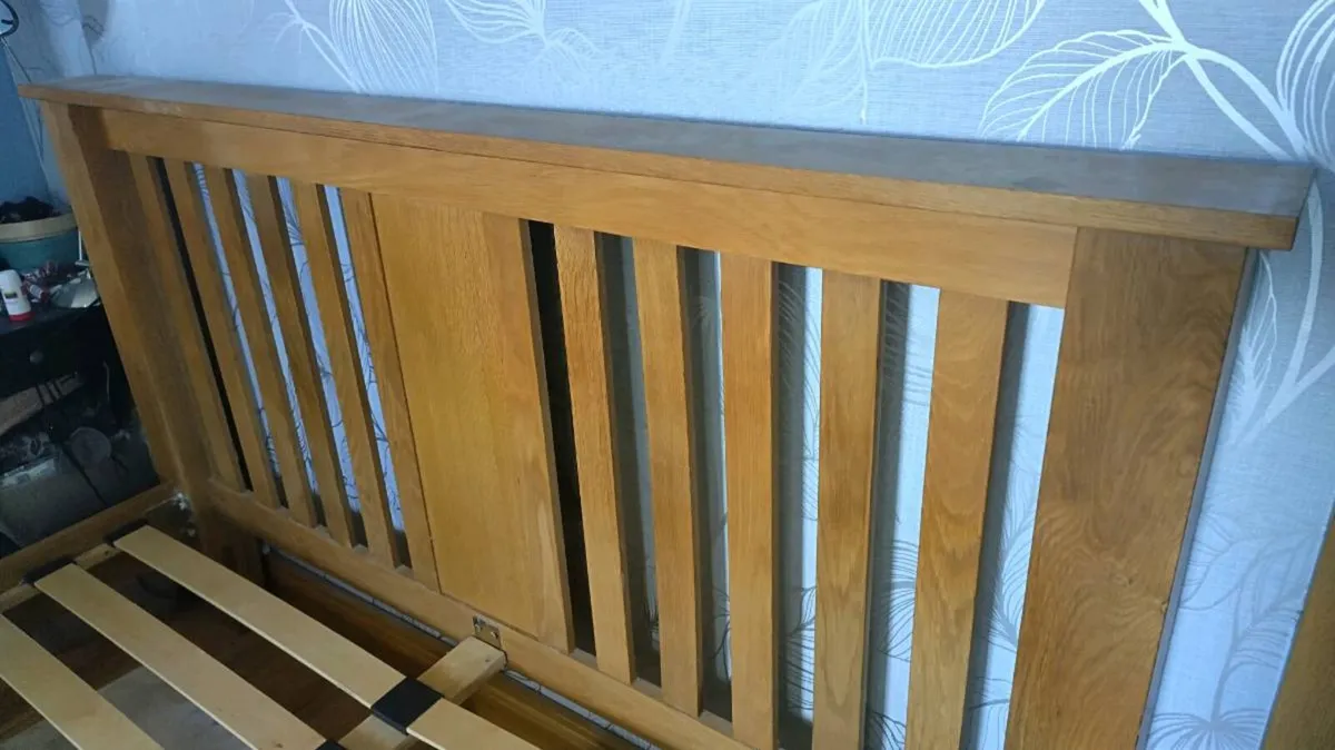 Solid wood king size bed frame - Image 2