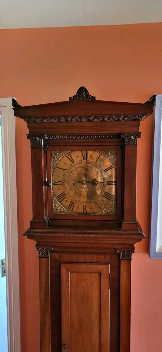Mahogany longcase regulator clock - Image 1
