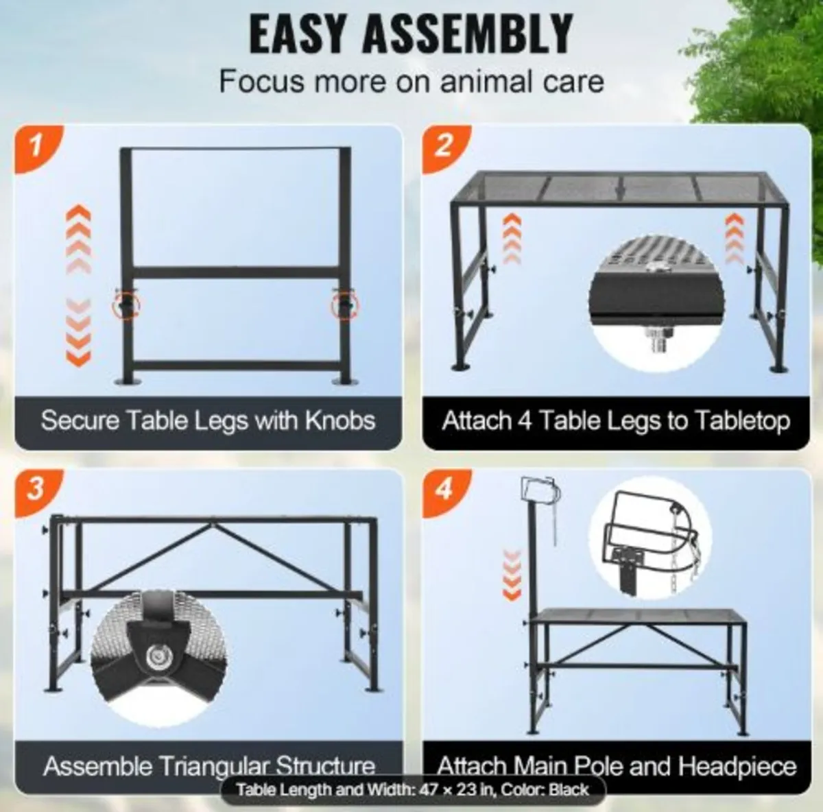 Goat & Sheep Stand, 47x23 inch Livestock Stand, - Image 3
