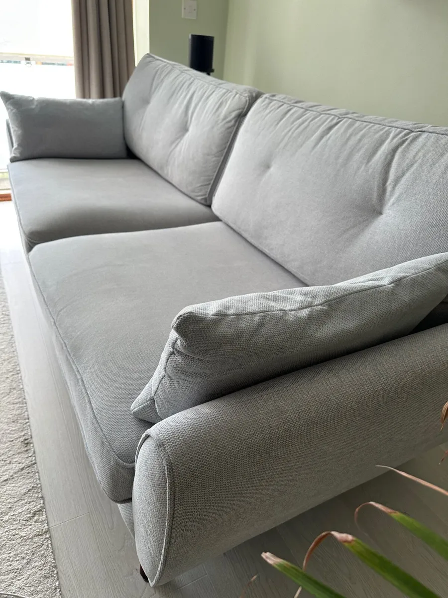 3-Seater Sofa – Natural Cream Fabric - Image 3