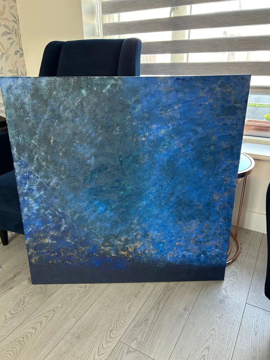 Extra large blue abstract painting - Image 3