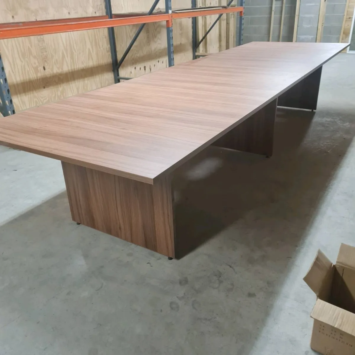 12 seaterExecutive 4 metre walnut board room table - Image 2