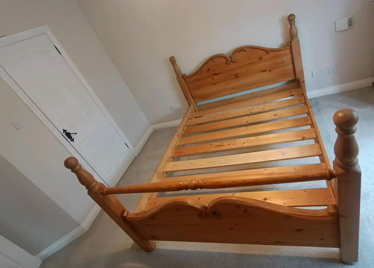 King Size Bed ( Mexican Pine) - Image 1