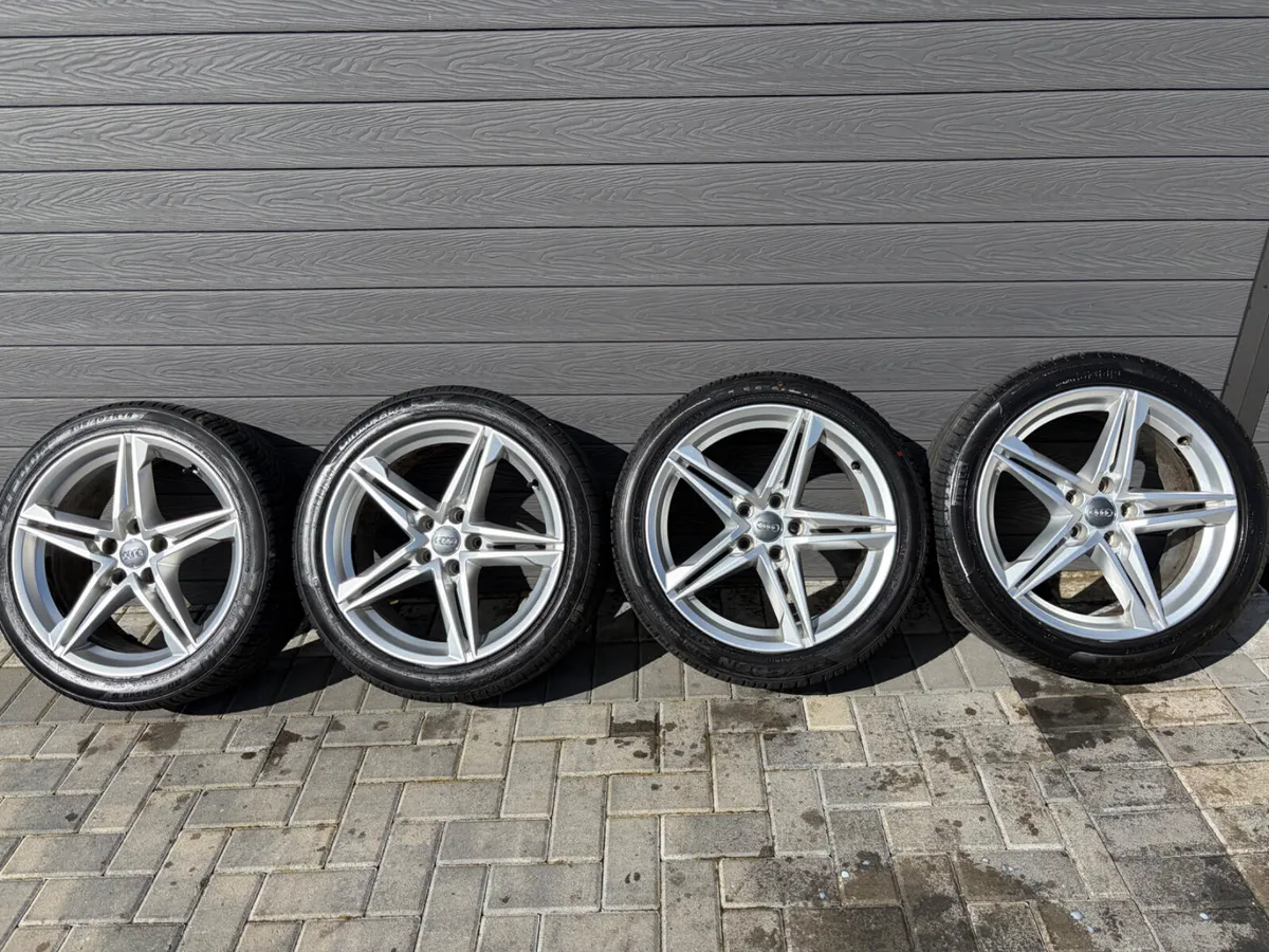 18” GENUINE AUDI A4 S-LINE ALLOY WHEELS & TYRES - Image 2
