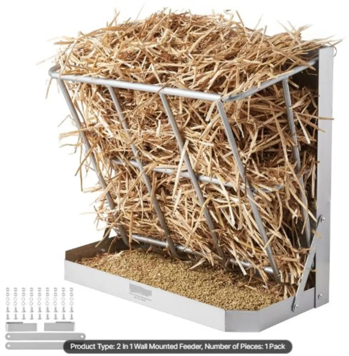 Goat Hay Feeder,21 Gallons Large Capacity, 2 in 1 - Image 1