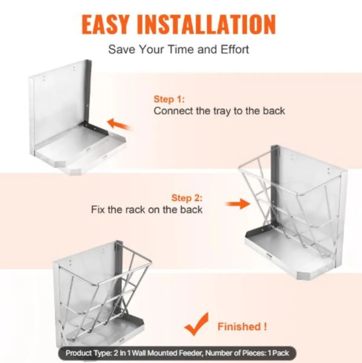 Goat Hay Feeder,21 Gallons Large Capacity, 2 in 1 - Image 3